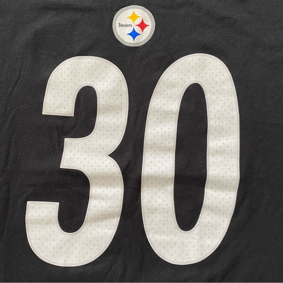 NWT Pro Line NFL Pittsburgh Steelers James Conner #30 Black T-Shirt Size Large - Picture 7 of 9